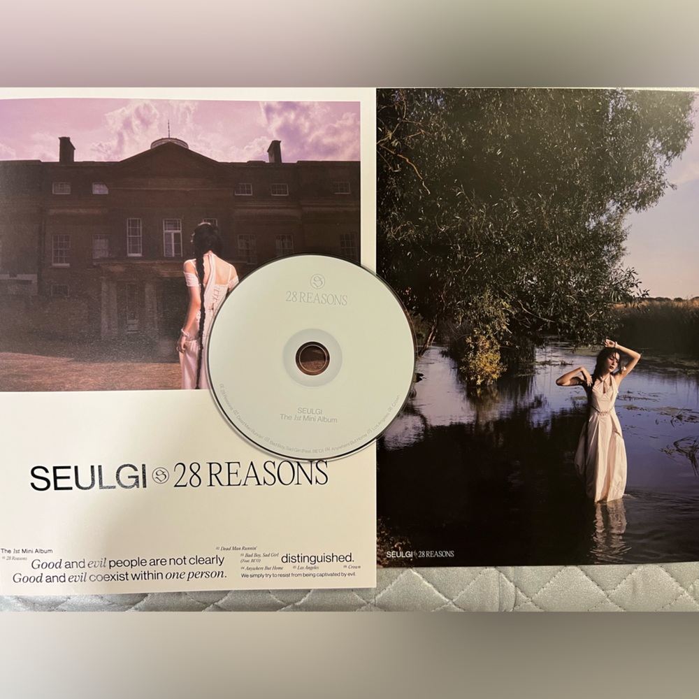 Red velvet Seulgi 28 reasons unsealed album with inclusions shown
